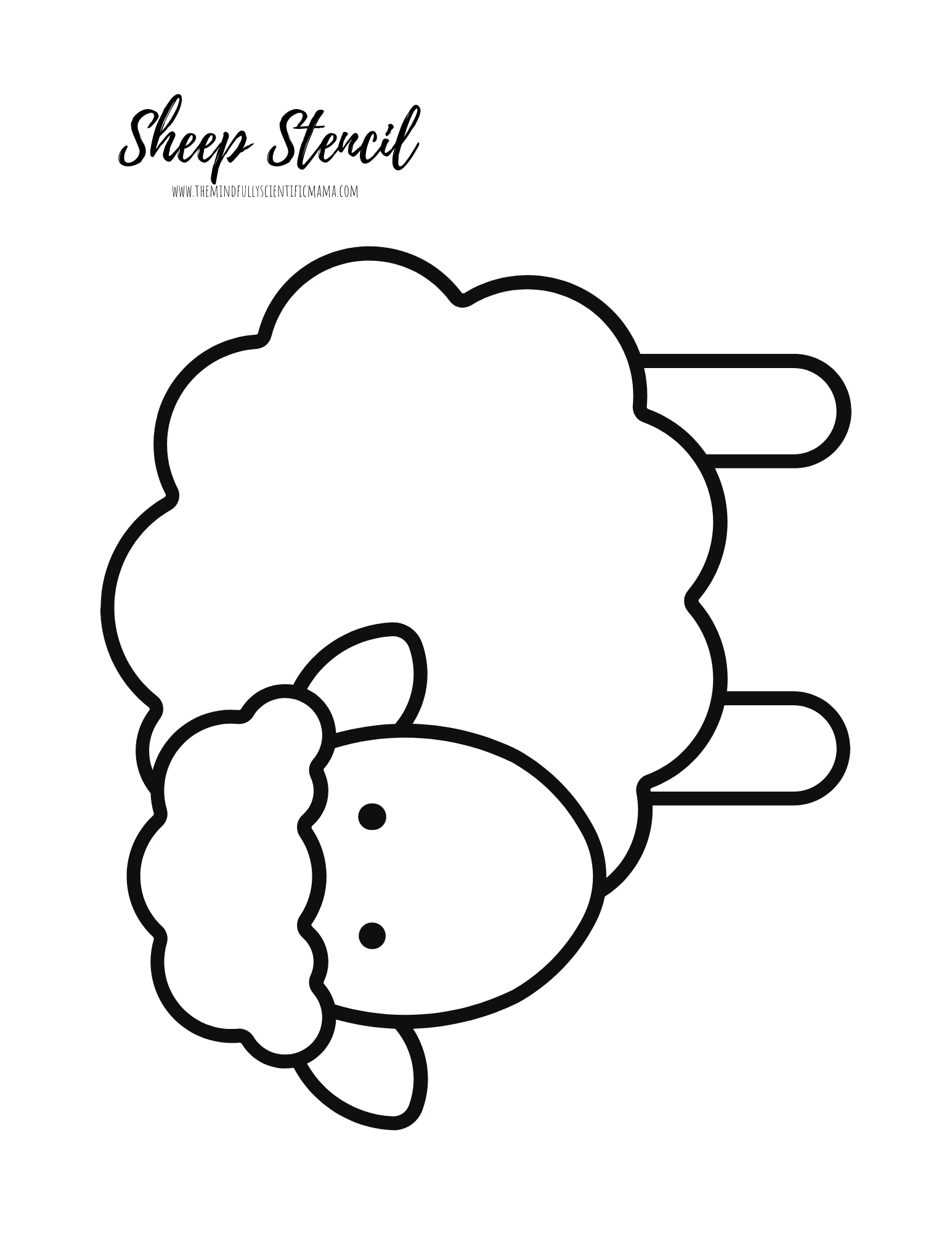 Small Sheep Template