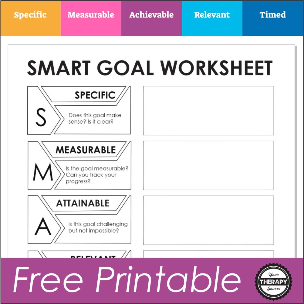 Smart Goal Template Printable