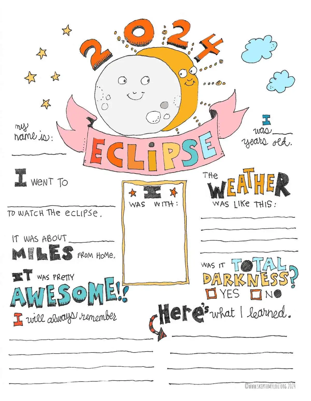Free Solar Eclipse Printables