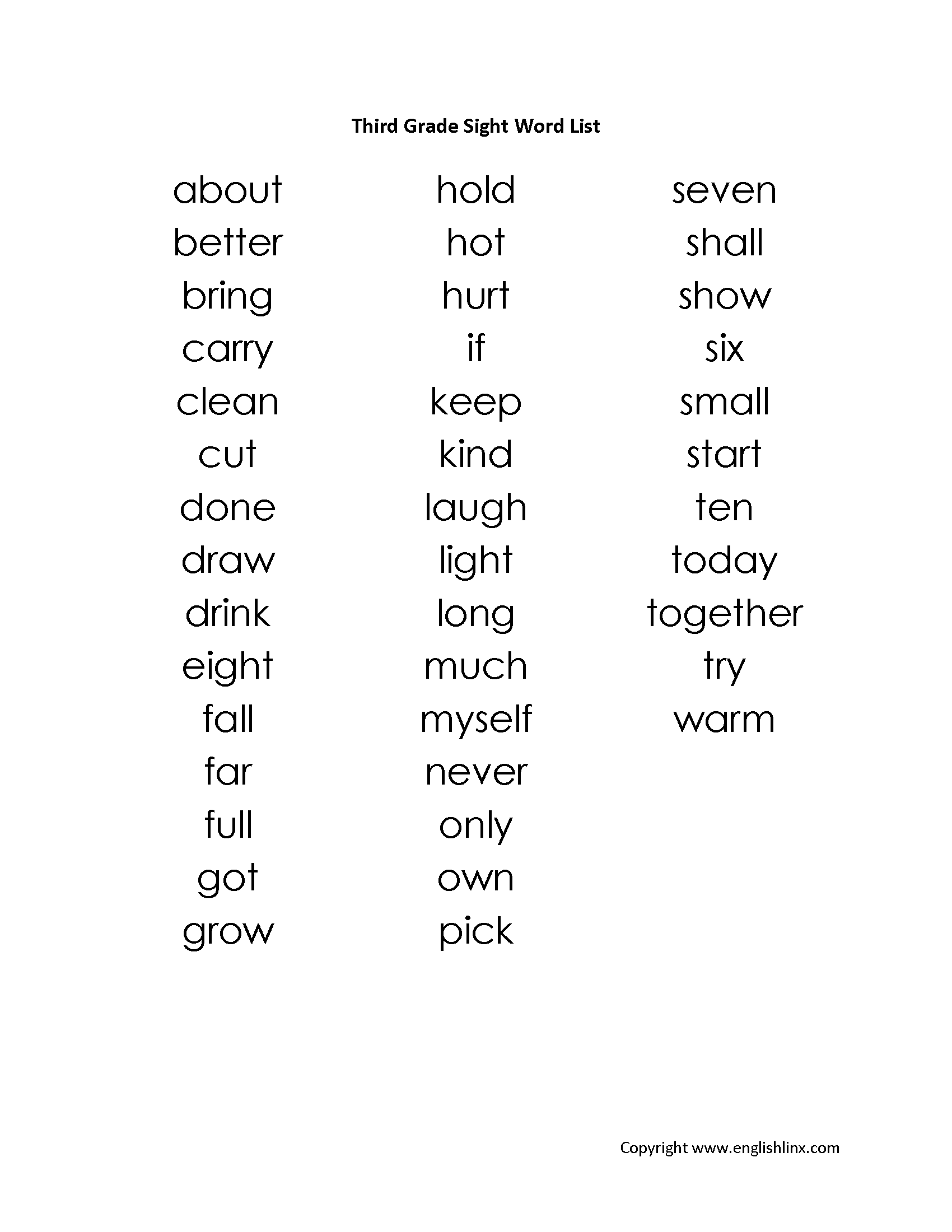 3rd Grade Worksheets Free Printables Spelling