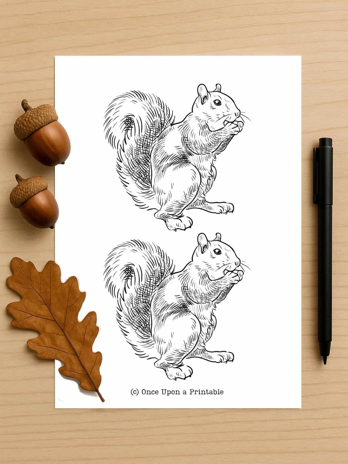 Squirrel Templates Free Printables Once Upon A Printable