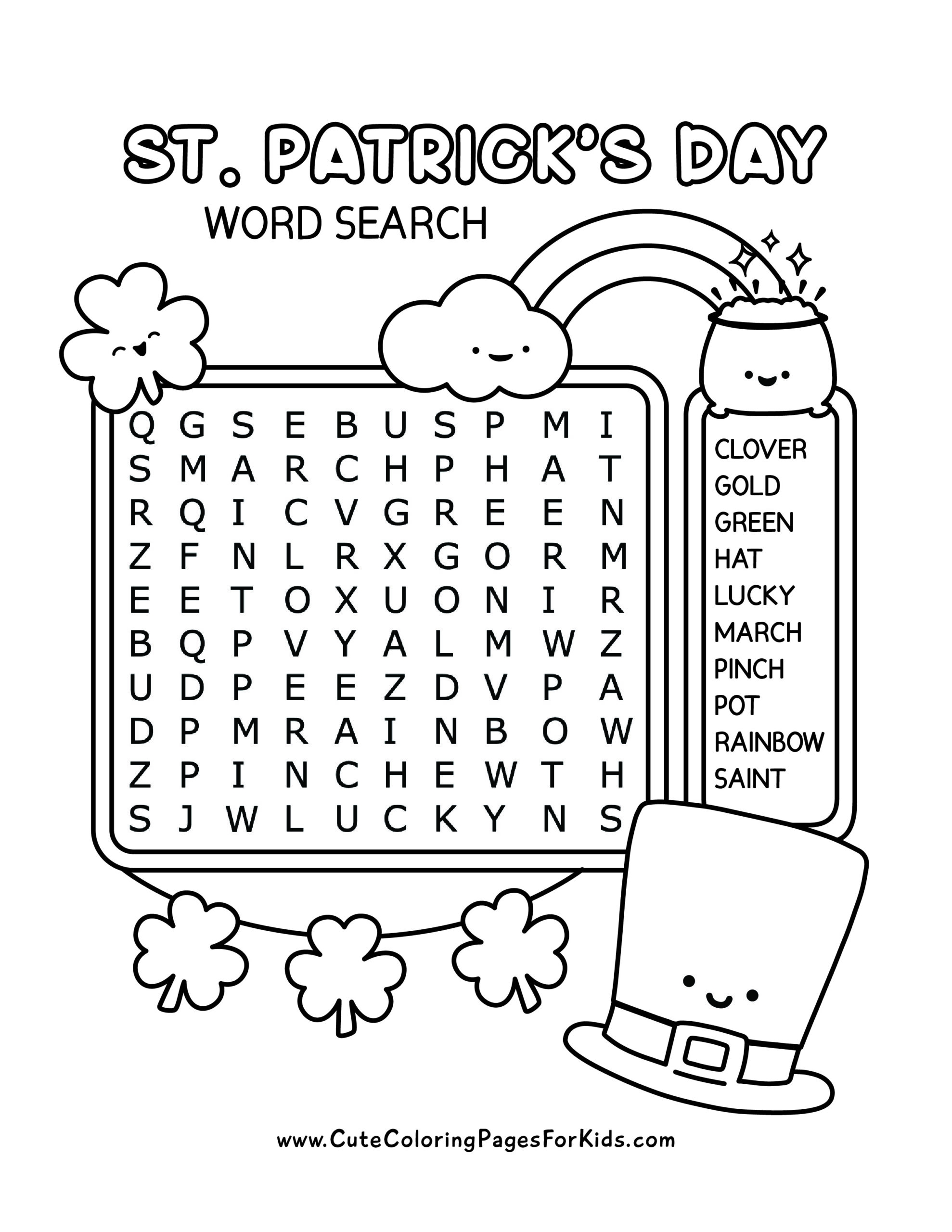 Free Printable St Patricks Day Worksheets