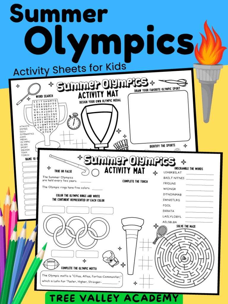 Olympic Crafts For Kids Printables