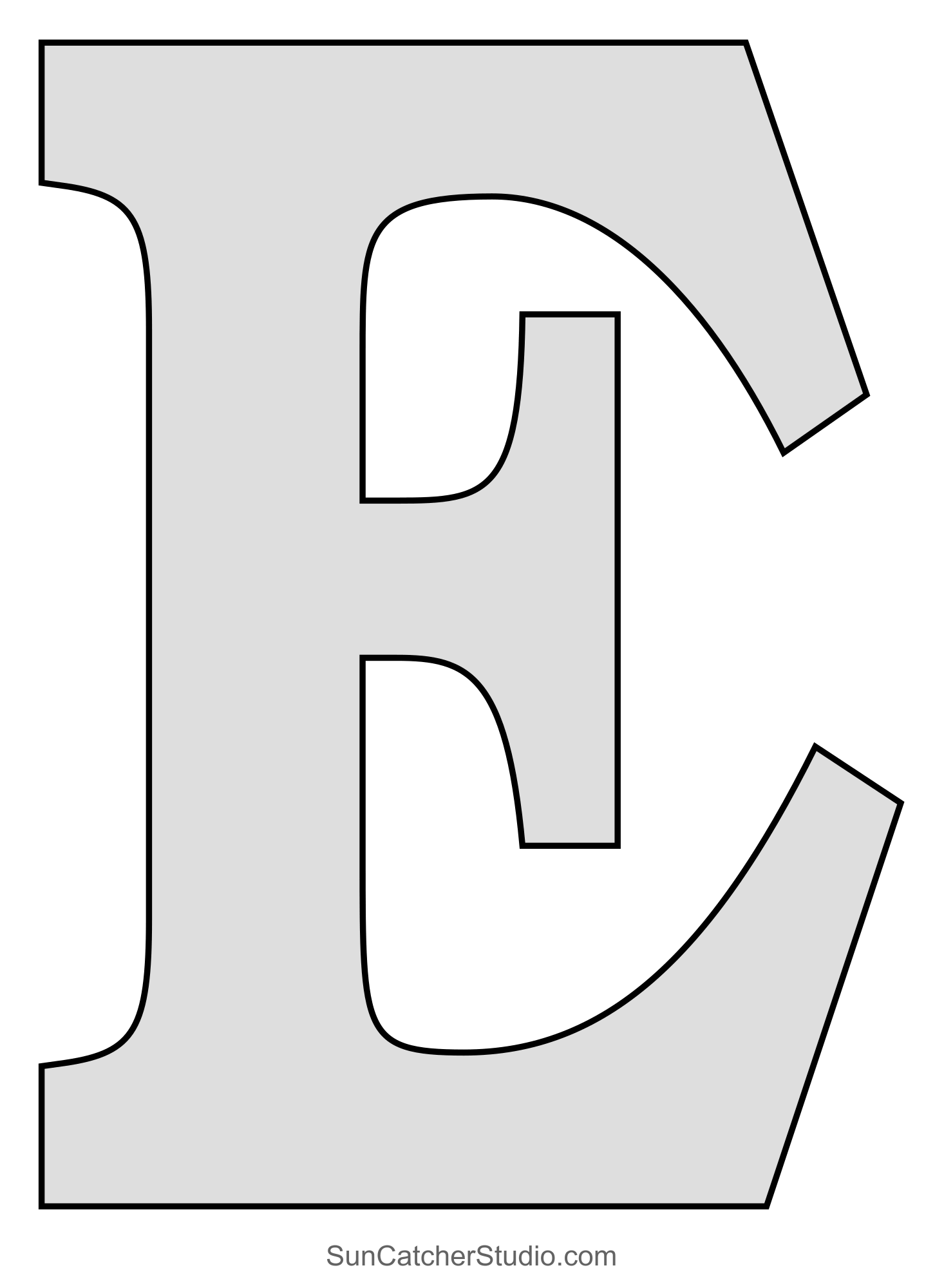 Free Stencil Letter Printable 8 In