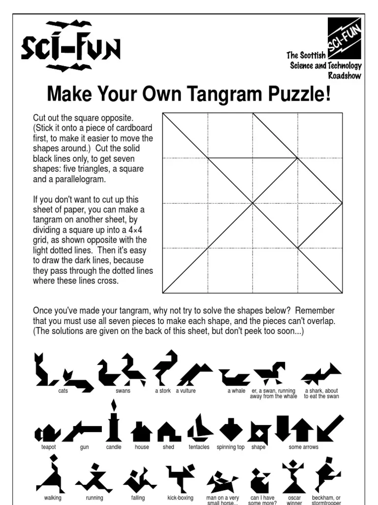 Tangram Puzzle Sheet PDF Home amp Garden