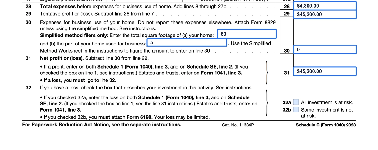 Schedule C Tax Form 2022 Pdf
