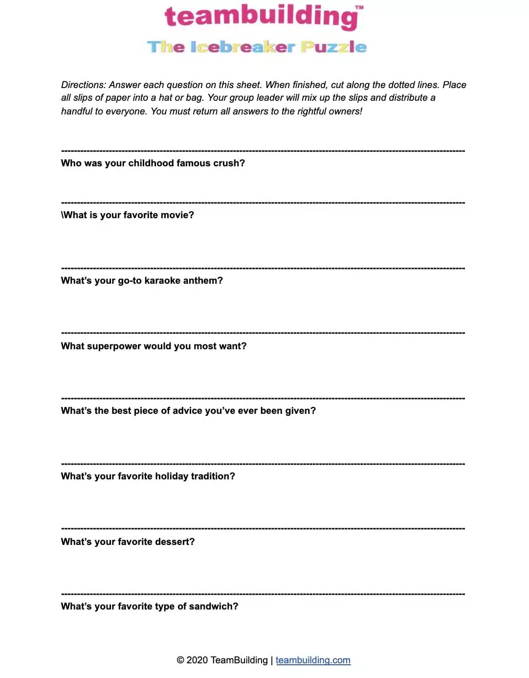 Fun Printable Worksheets For Adults