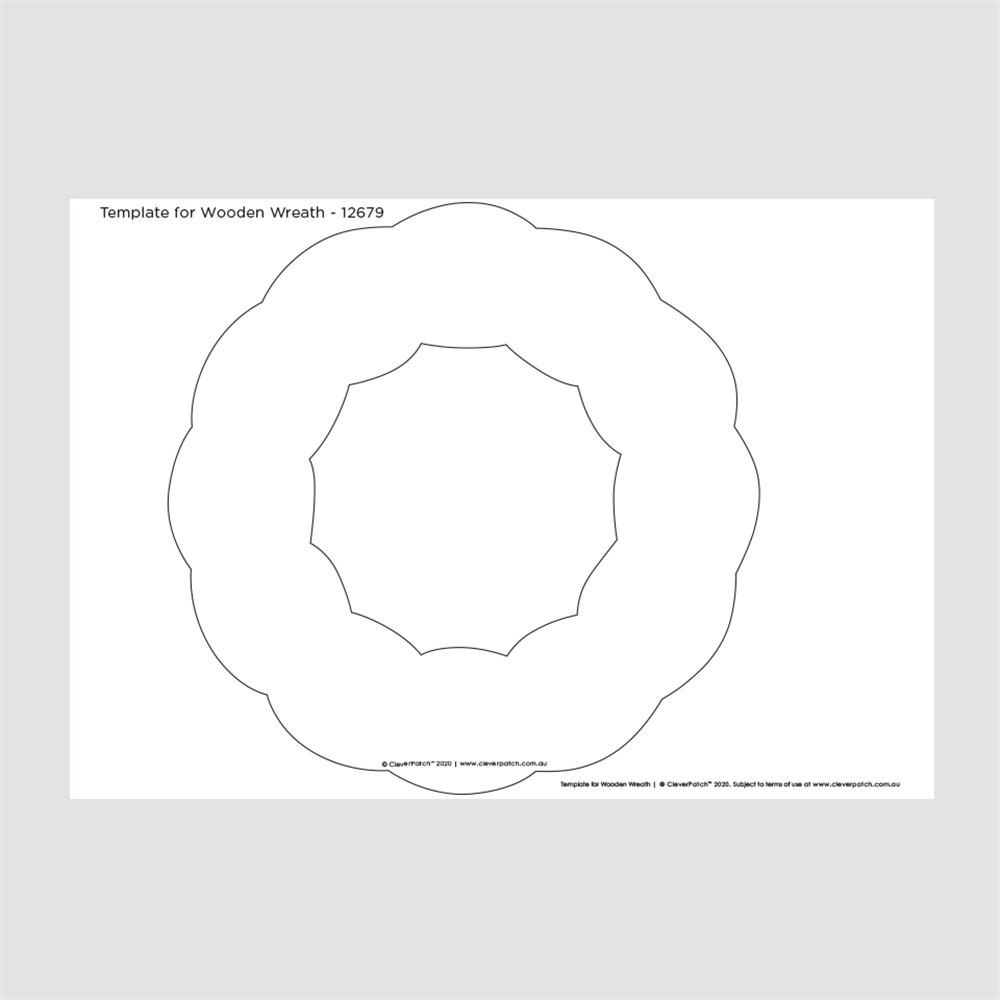 Template For Wooden Wreaths Christmas CleverPatch 