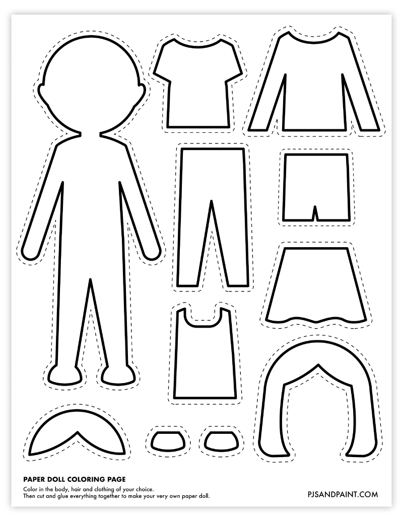 Template Printable Paper Dolls Paper Dolls To Color Template 