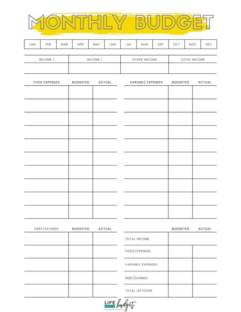The 6 Best Free Printable Budget Worksheets On The Internet 