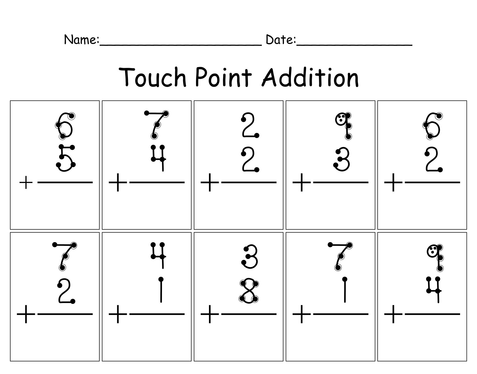 TouchMath Numbers 1 9 10 Free PDF Printables Printablee 