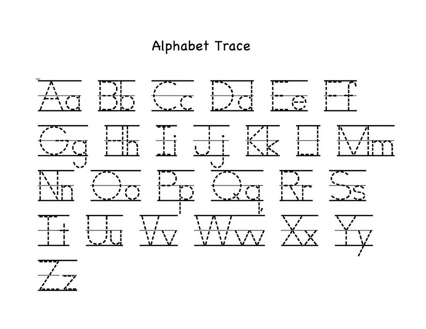 Trace Alphabet Free Printable