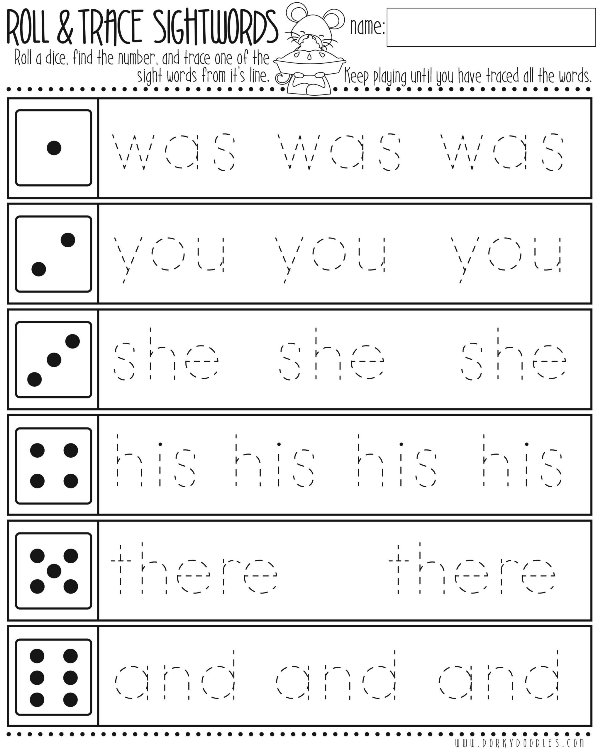 Tracing Sight Words Worksheets Enhance Reading Skills With Fun 