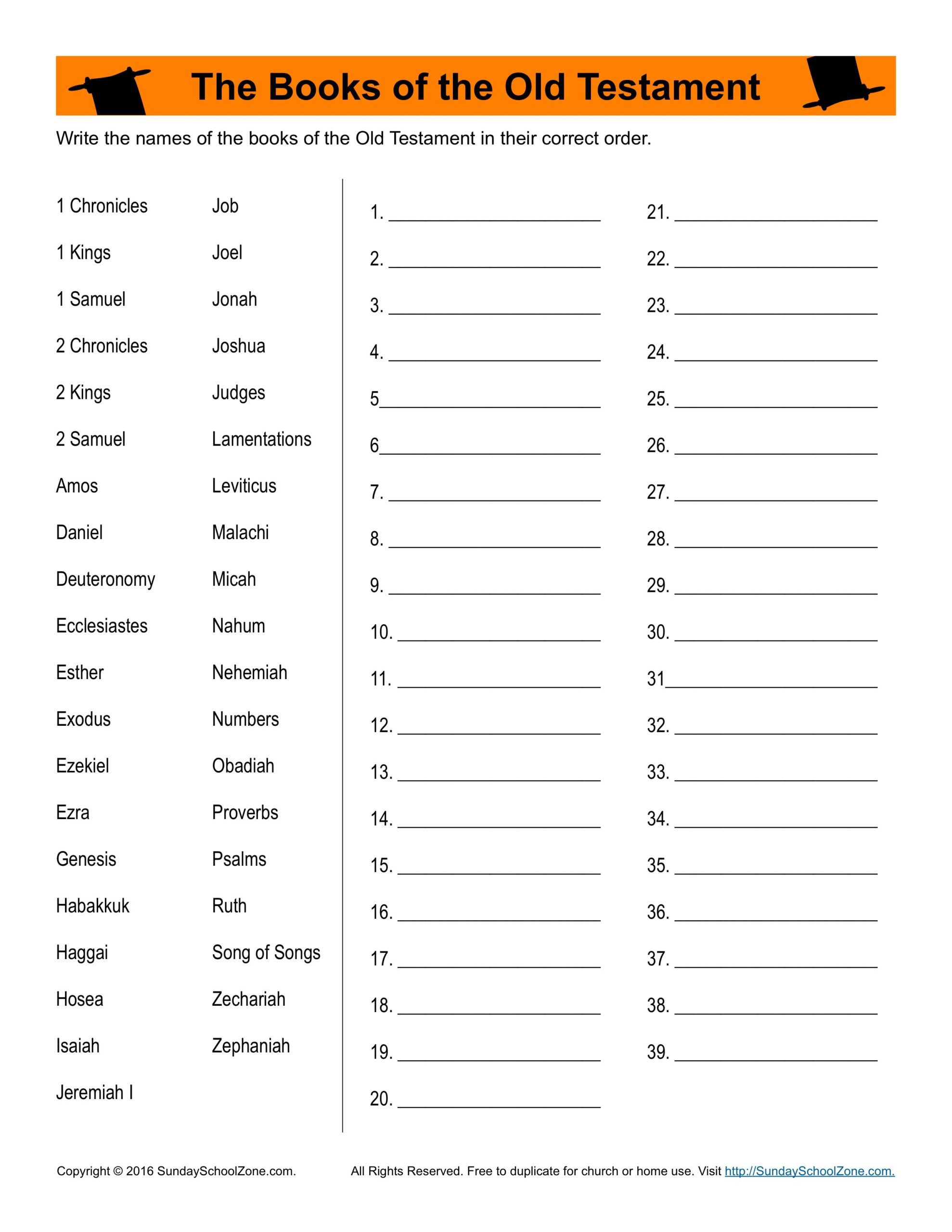 Kids Printable Bible Worksheets Pdf