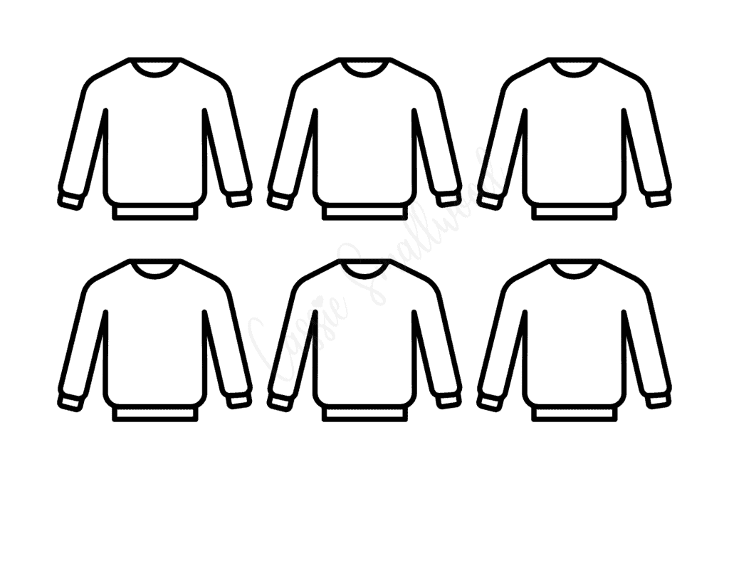 Ugly Sweater Printable Ugly Sweater Coloring Craft Christmas 