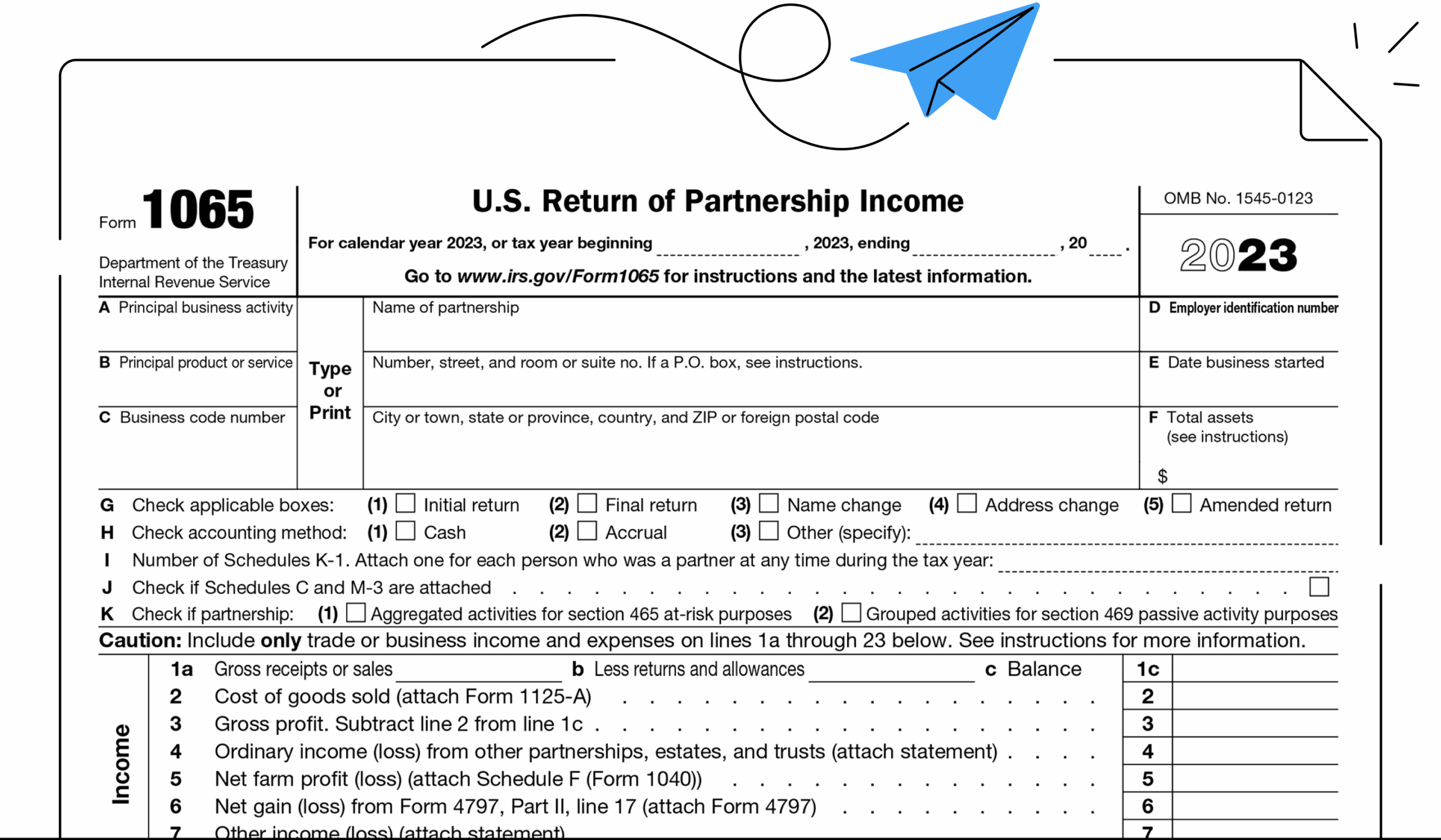 Irs Form 1065 Instructions 2023