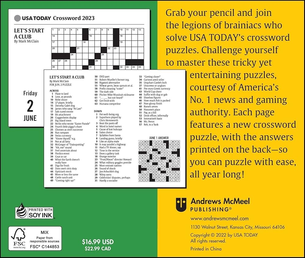 Usa Today Printable Crossword Puzzles Daily
