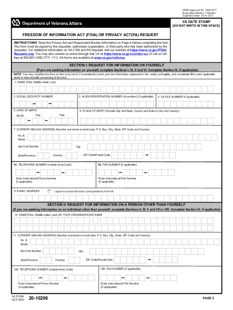 Va Form 20 10206 Fill Out amp Sign Online DocHub