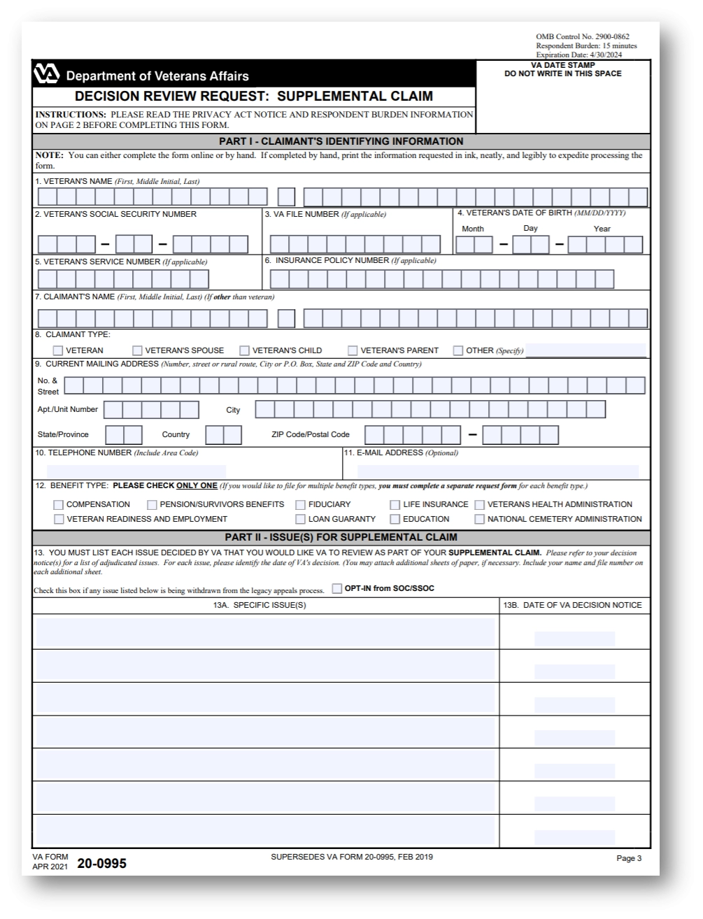 Va Form 1026