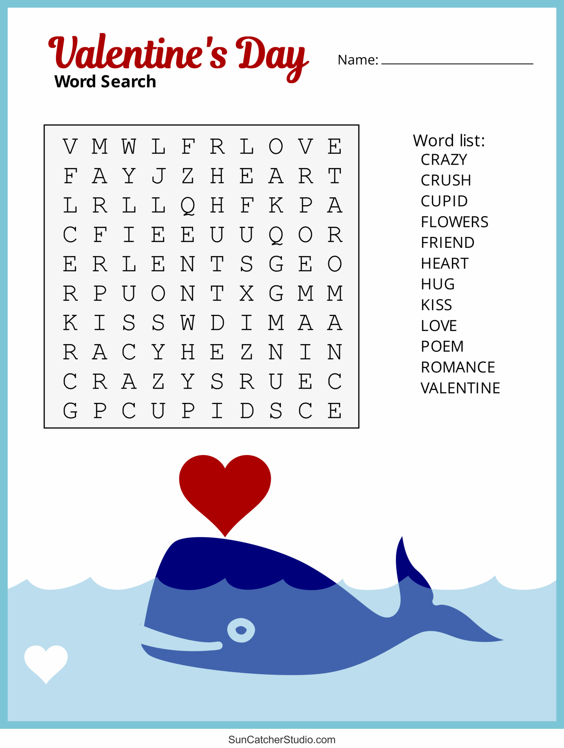 Free Valentine Puzzles Printables