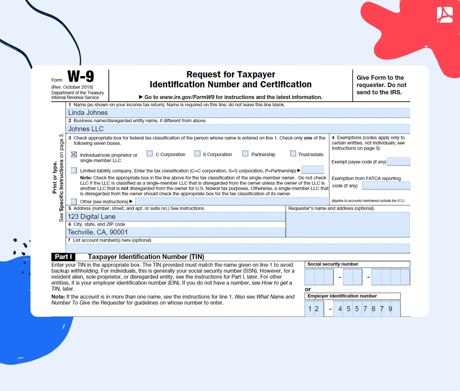 Form W9 2023 Sample