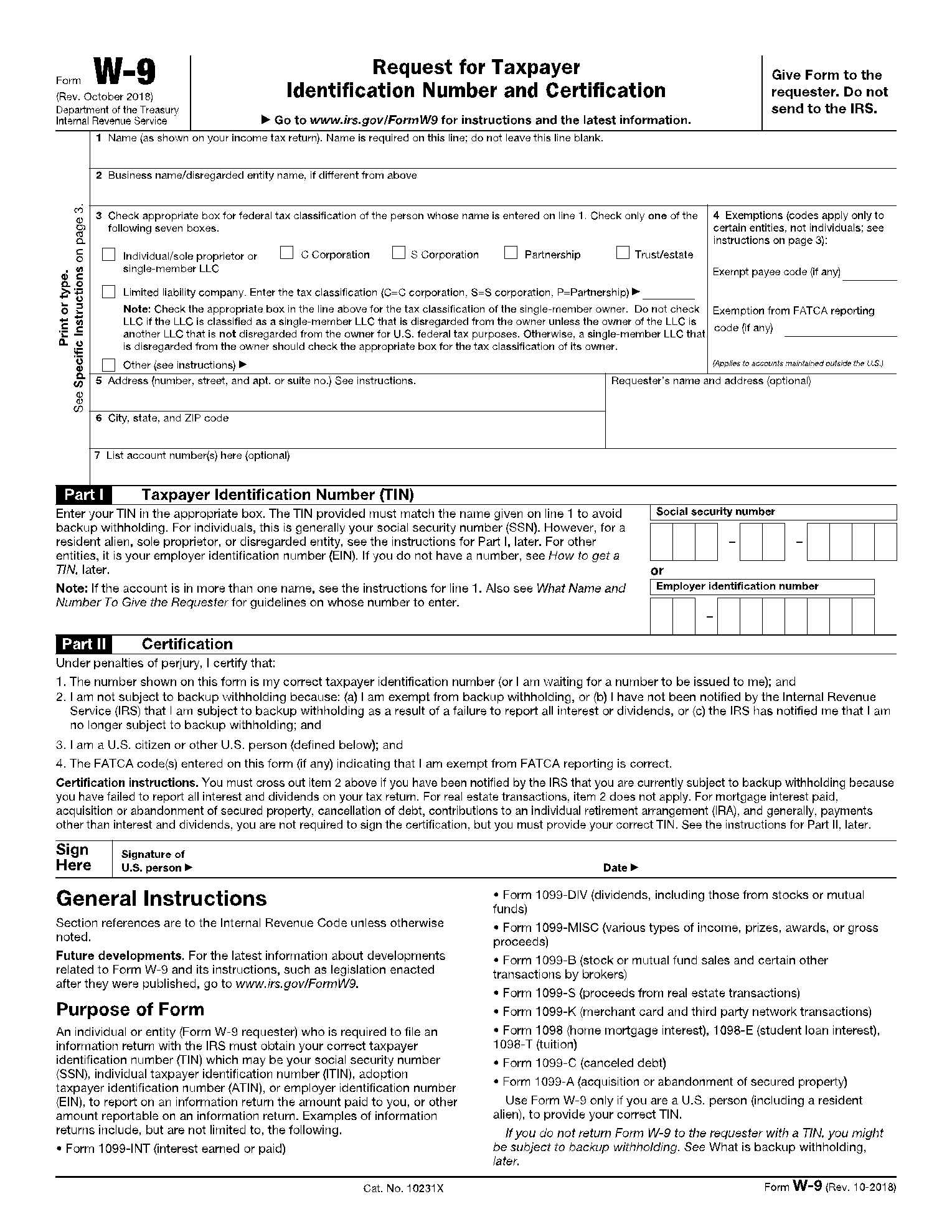 W9 Form Free Download Fillable amp Printable PDF 2022 CocoDoc