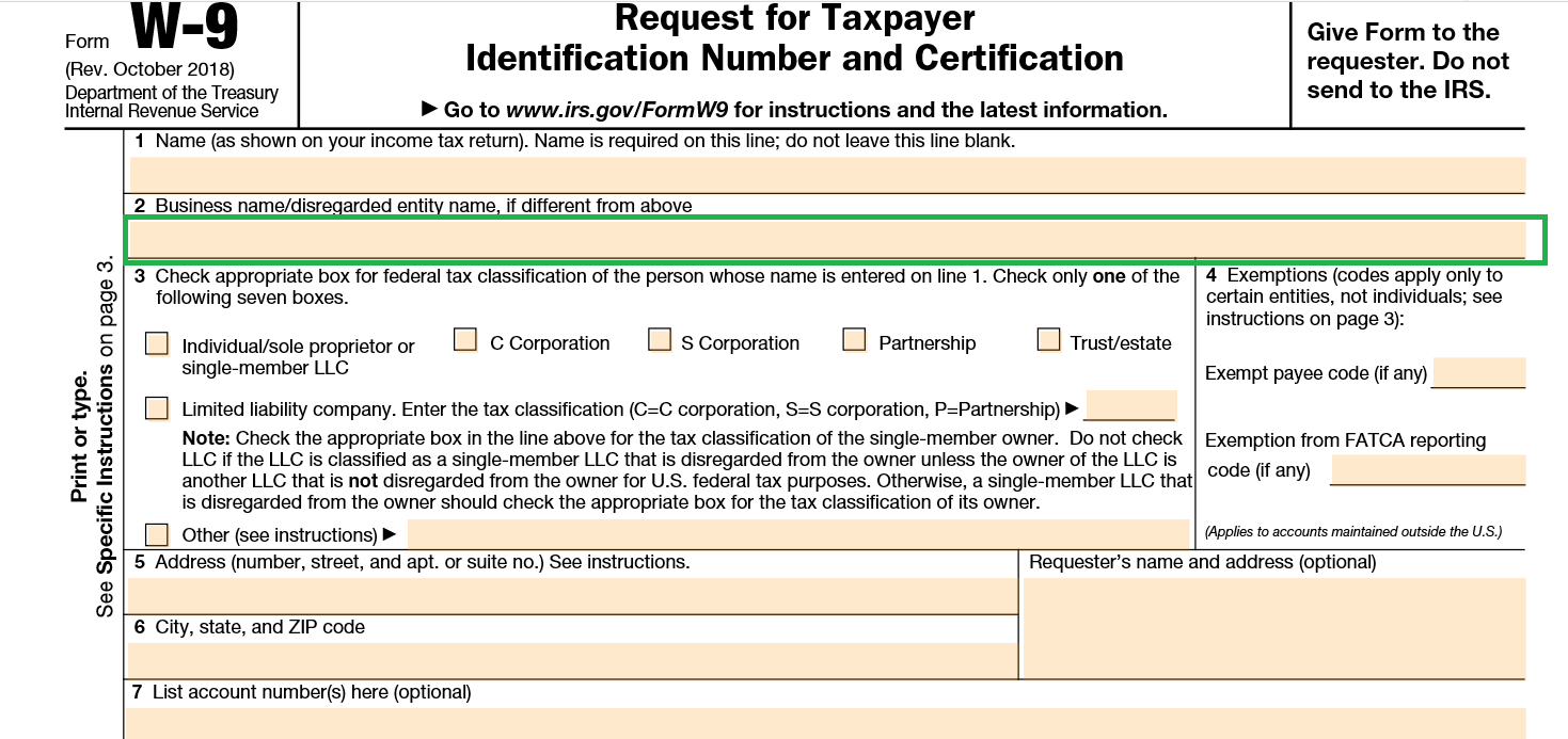 W9 Form To Download And Fill Out