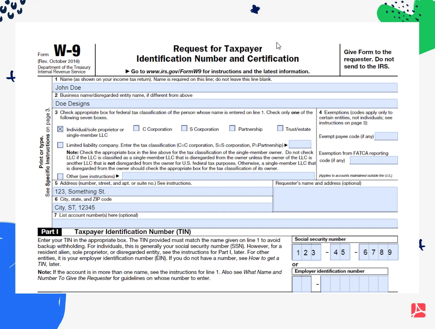 W-9 Form 2023 Pdf Free