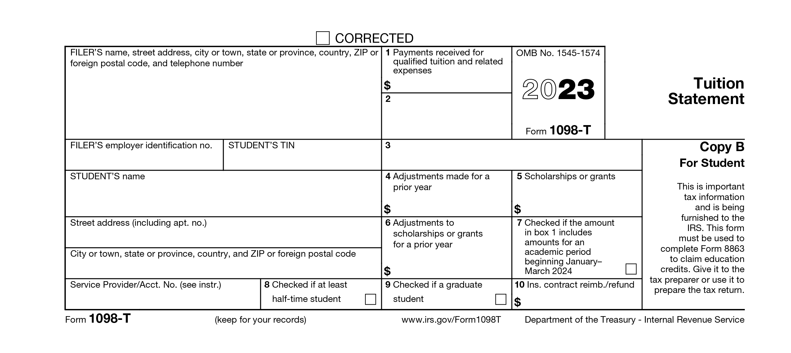 What Are 1098 T Forms Used For 1098 T Instructions