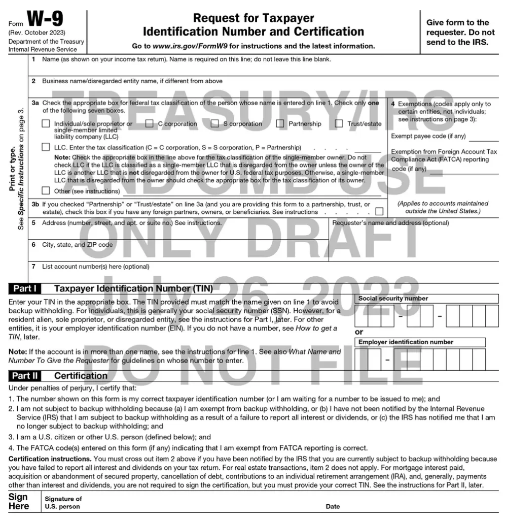 W9 Form Latest Version