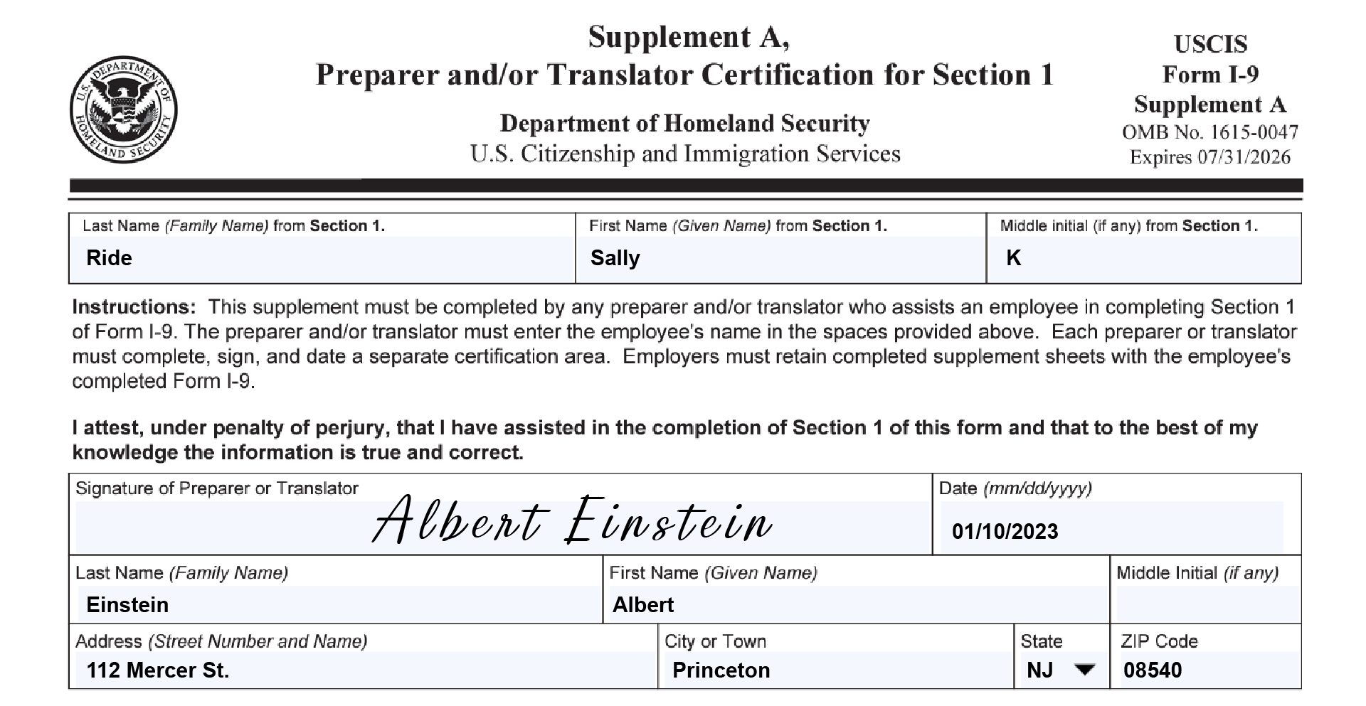 Uscis Form I 9 2023