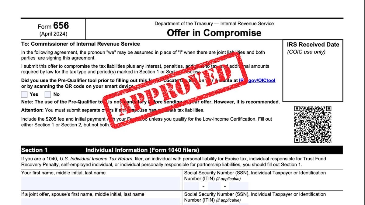 What Is Form 656 Offer In Compromise Tax Relief Helpers