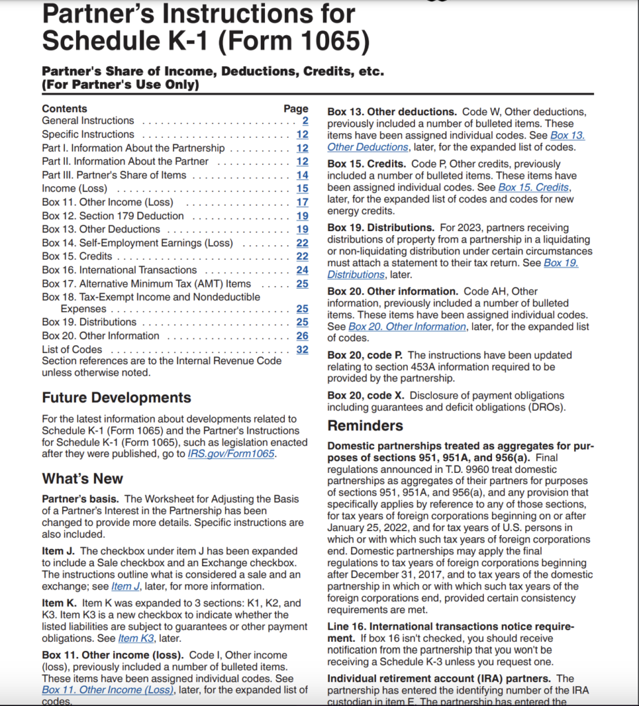Irs Form 1065 Instructions