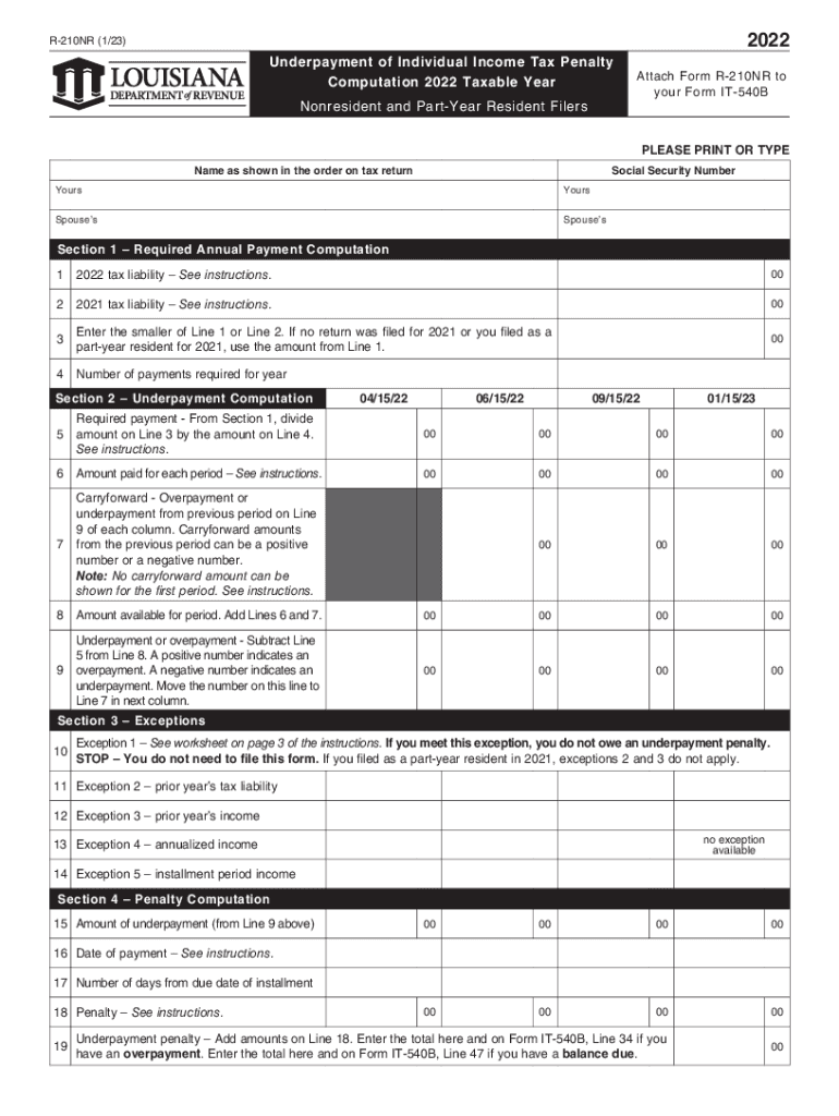 Irs Form 2210 Instructions