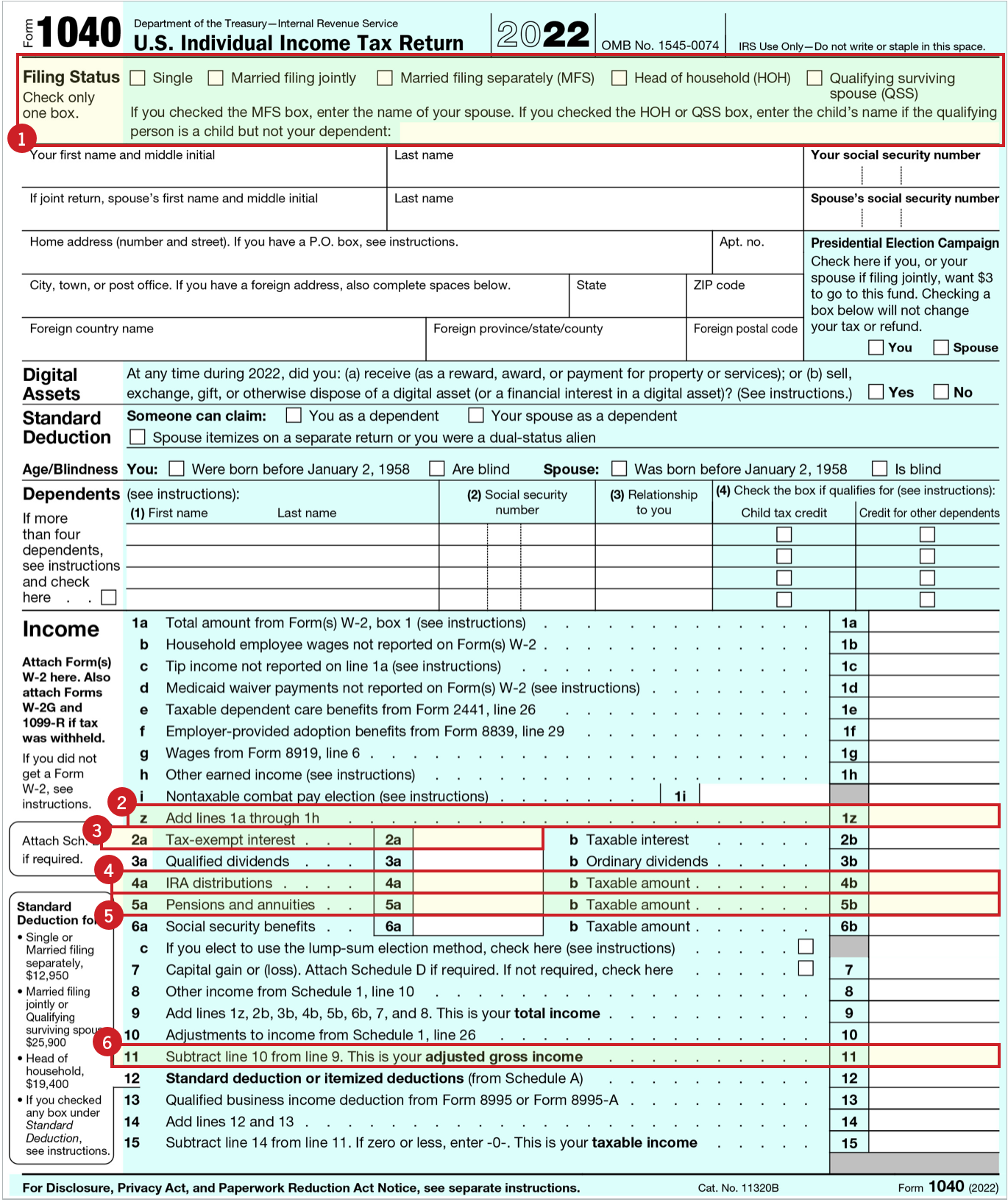Irs Form Schedule 1 2022 Tax Table