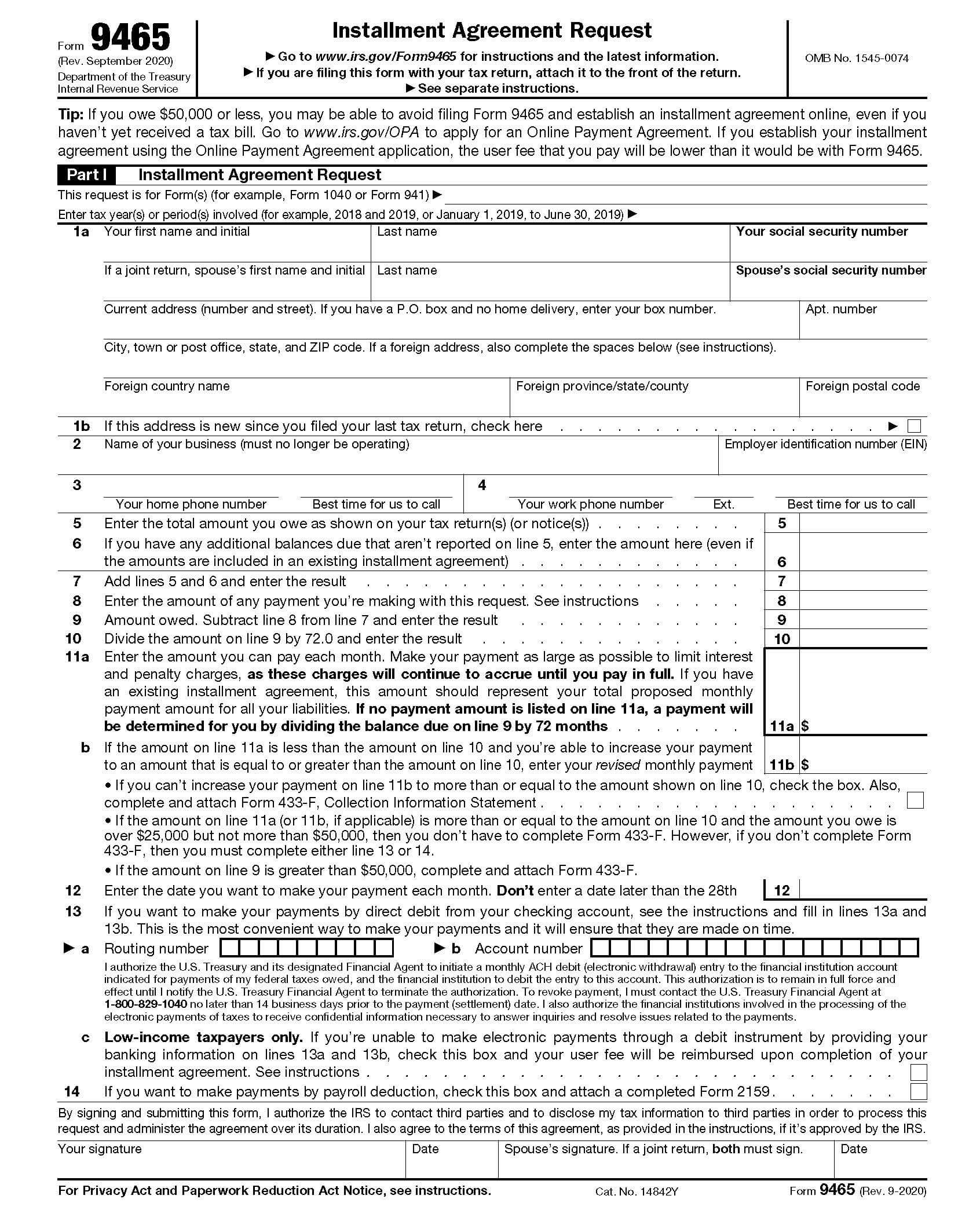 Who Can Use IRS Form 9465 