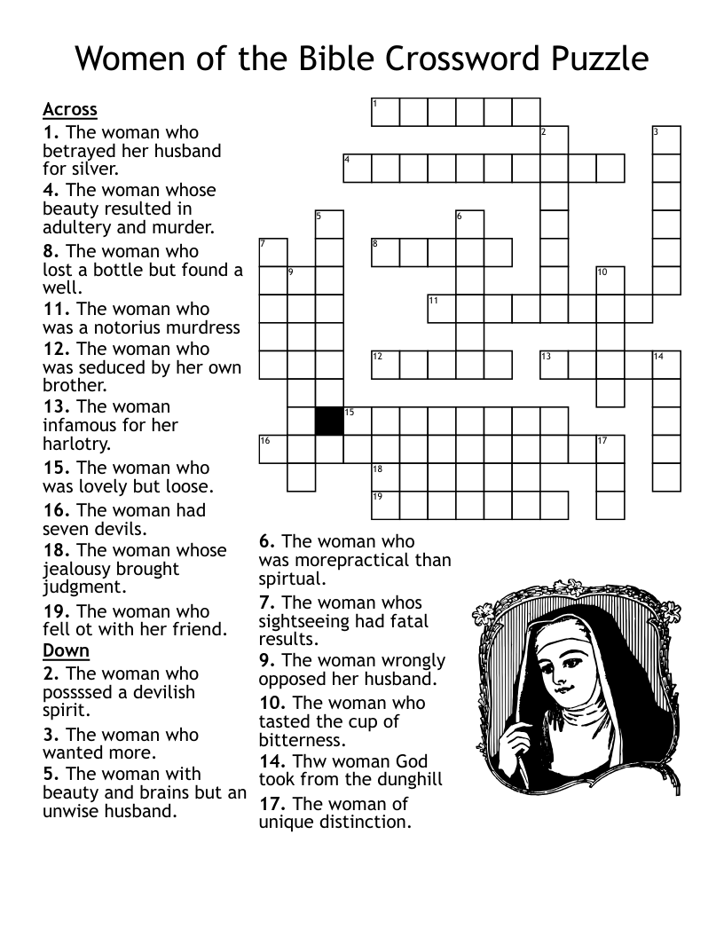 Free Religious Crossword Puzzles Printable