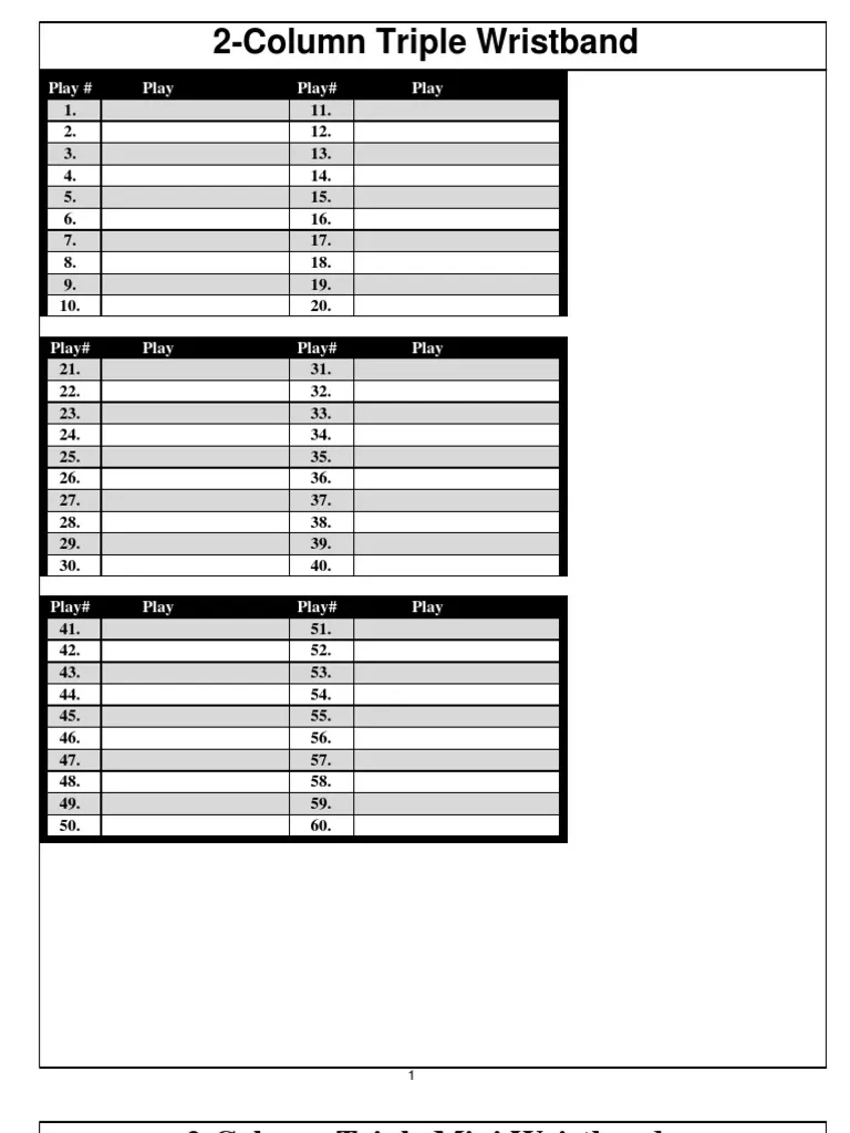 Wrist Band Templates PDF National Football League Playoffs 
