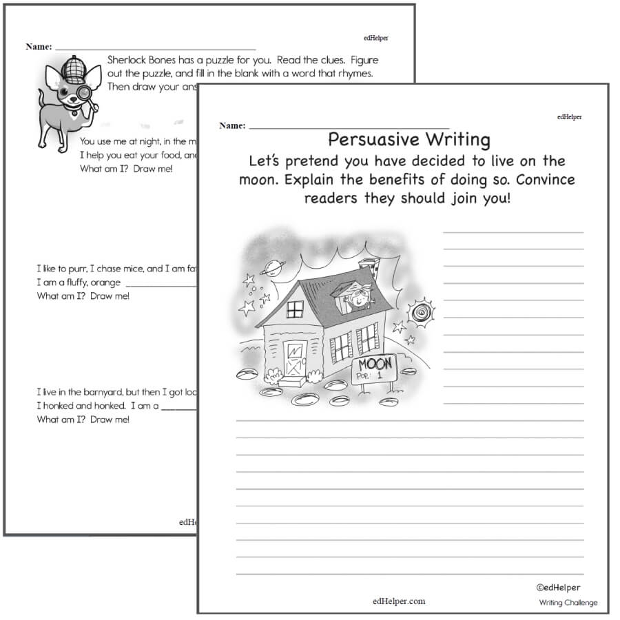 Printable Worksheets For Kids Writing Grade 6