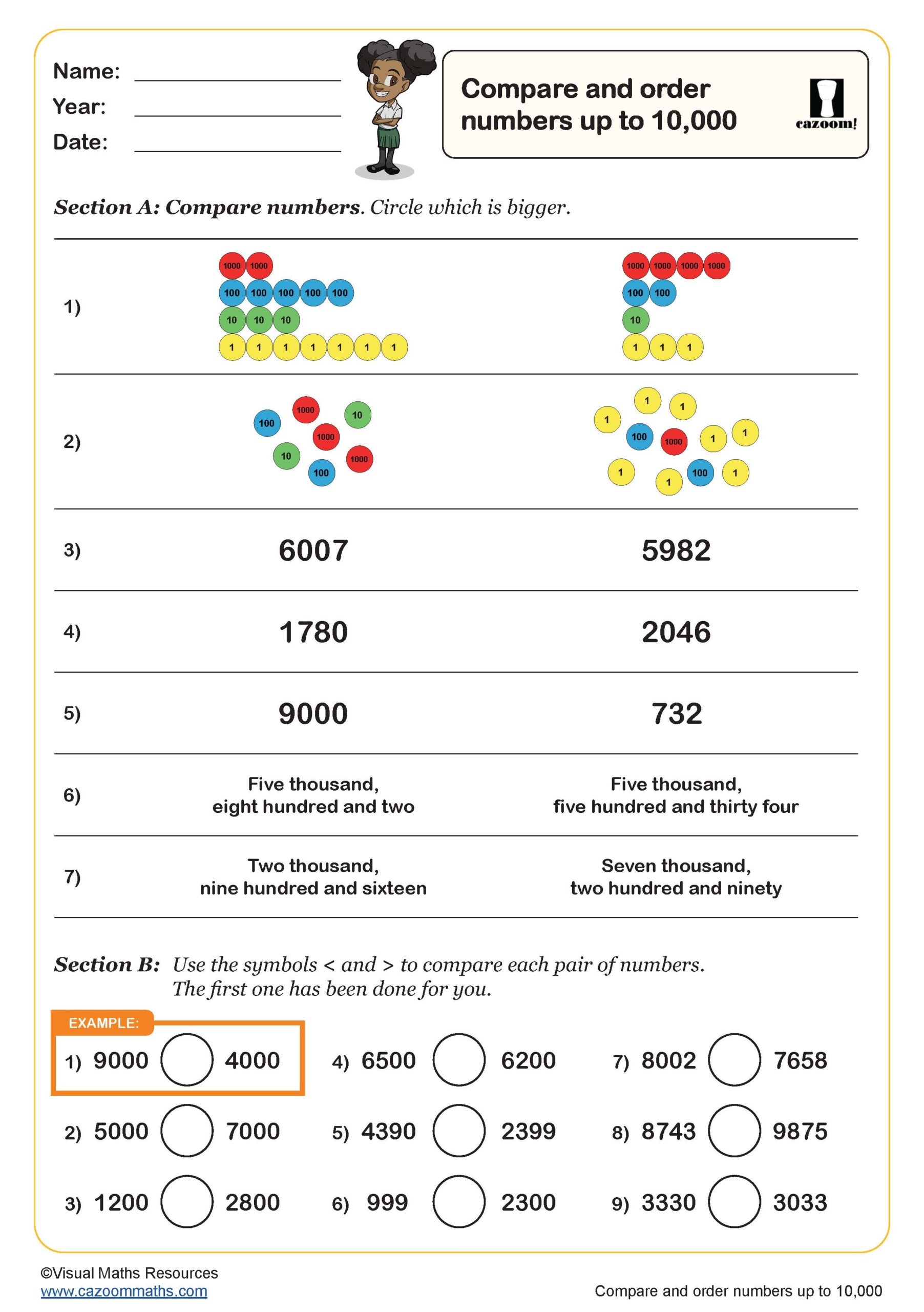 Maths Printable Worksheets Year 4
